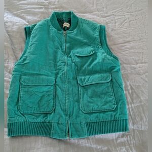 Vintage Turquoise Corduroy Vest